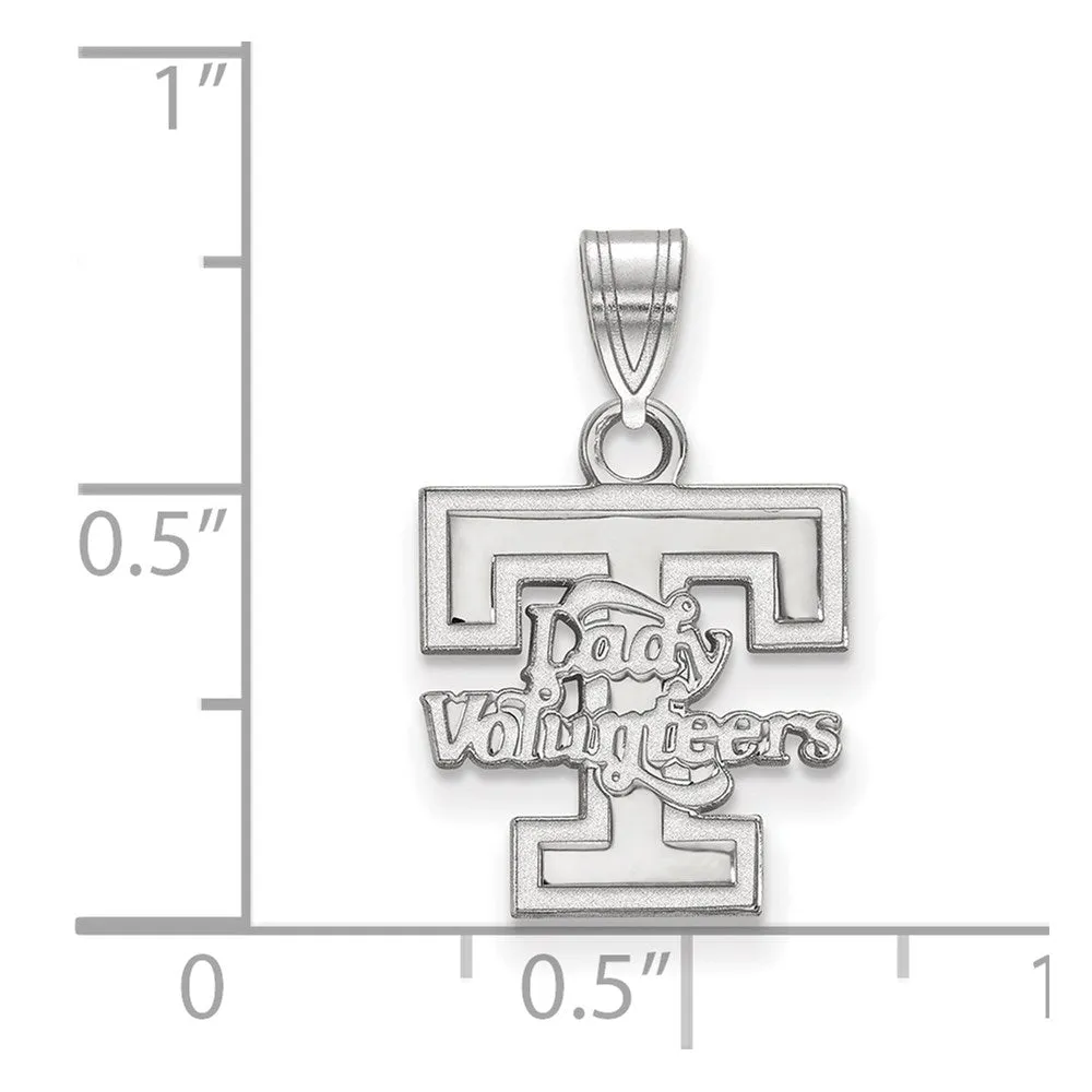 10k White Gold U. of Tennessee Small 'T' Logo Pendant