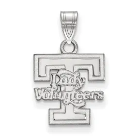 14k White Gold U. of Tennessee Small 'T' Logo Pendant