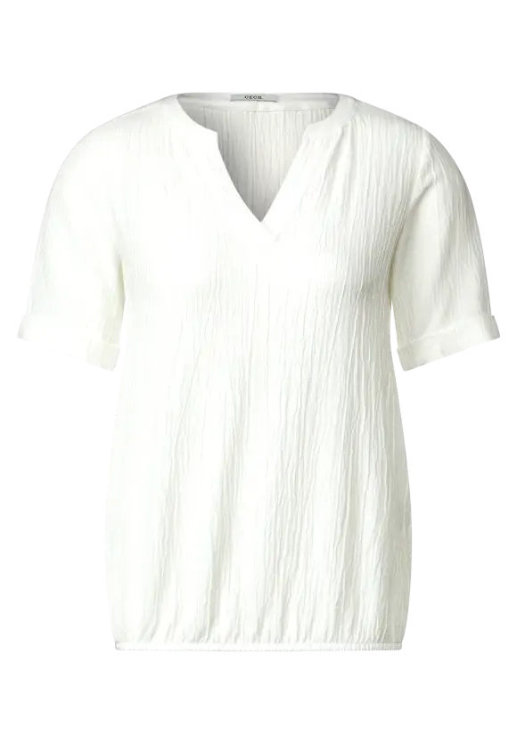 343839- Vanilla White Blouse - Cecil