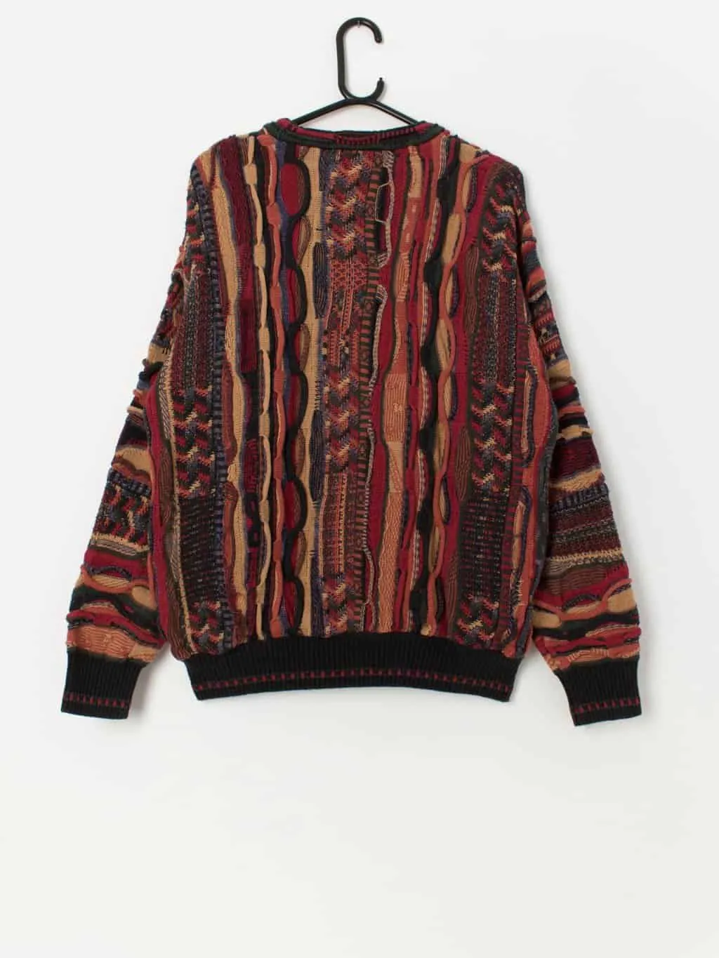 90s vintage coogi style sweater by J Ferrar – Large