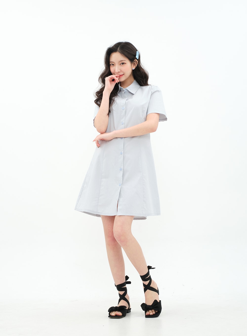 A-line Mini Shirt Dress BA11