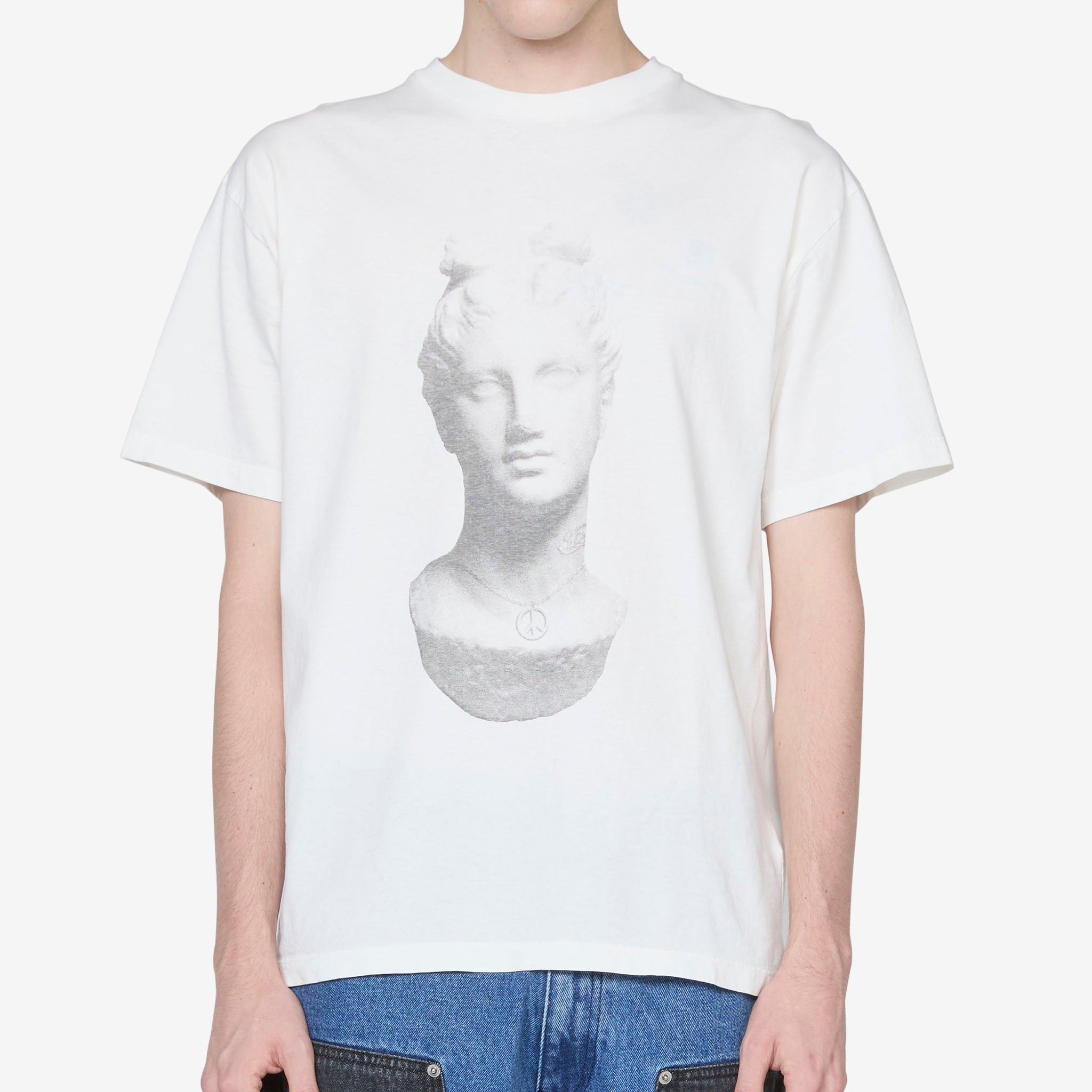 Aged Statue Short Sleeve T-Shirt Off White