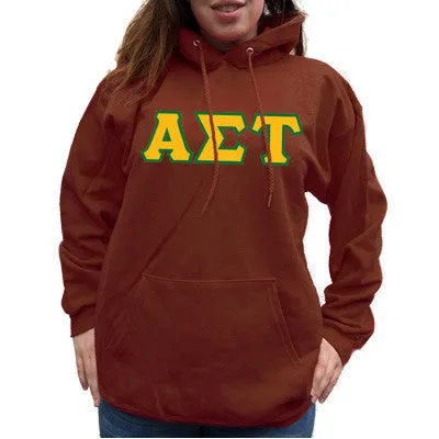 Alpha Sigma Tau Hanes 10oz. Hoodie - Hanes F170 - TWILL