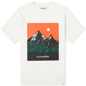 and wander Mountain & Moon T-ShirtOff White