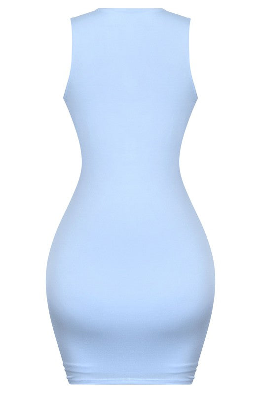 Avianna Sleeveless Dress (Light Blue)