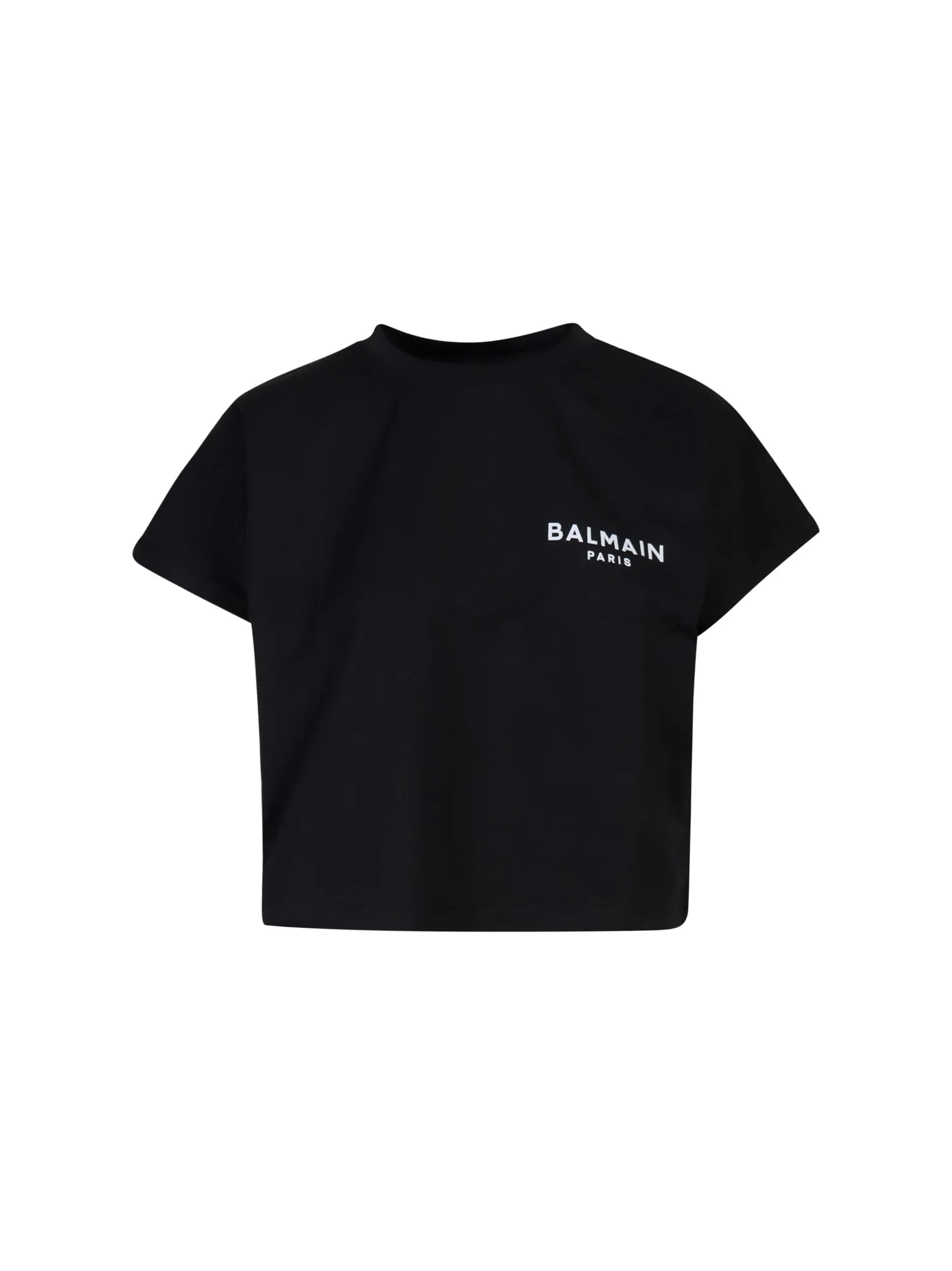 Balmain Logo Printed Cropped T-Shirt