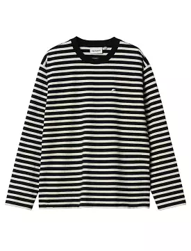 Carhartt L/S T-Shirt Seidler Stripe Black / White