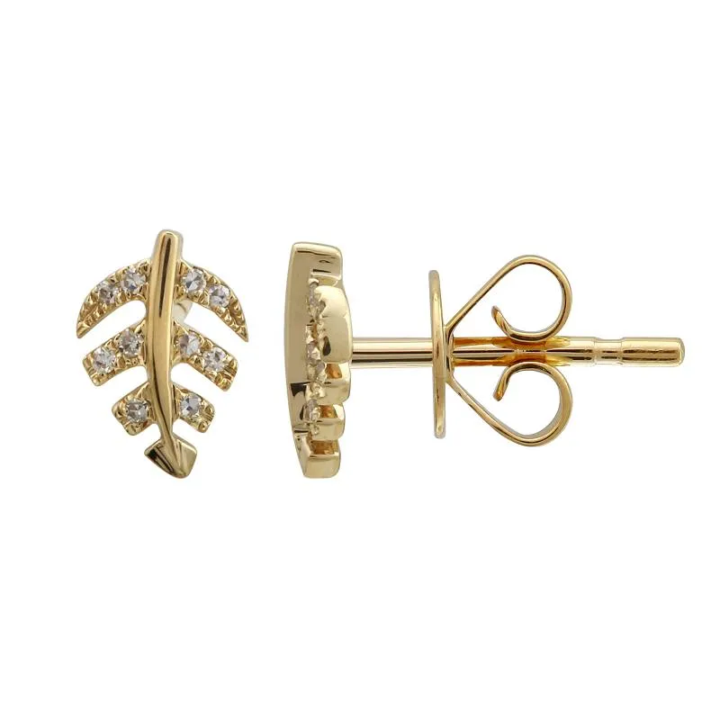 COLE MONSTERRA LEAF STUD EARRINGS