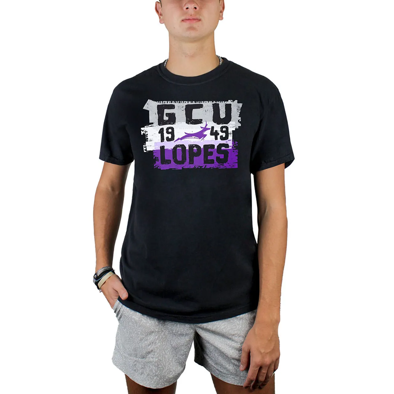 Comfort Colors Men's Black GCU 1949 Lopes Tee