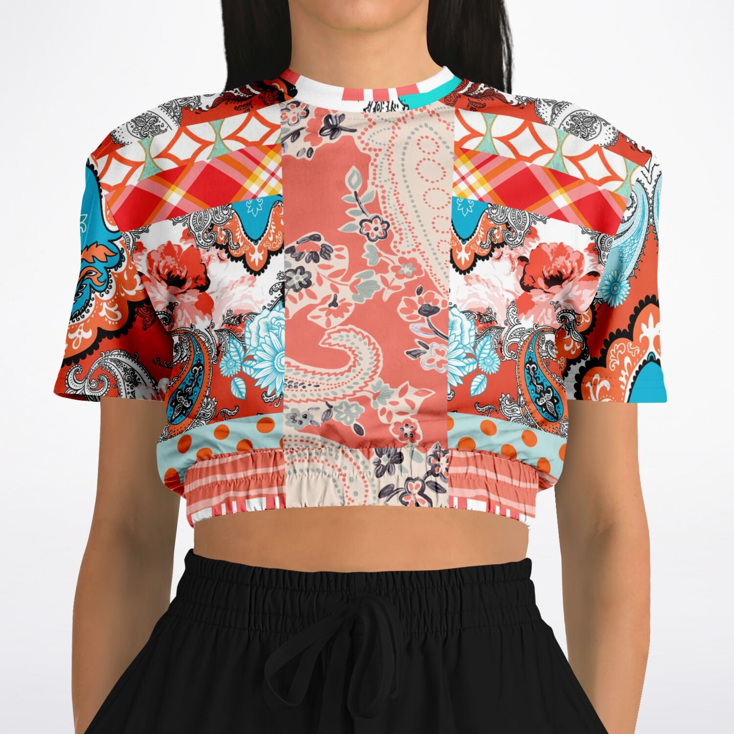 Coral Springs Short Sleeve Cropped Eco-Poly Sweater