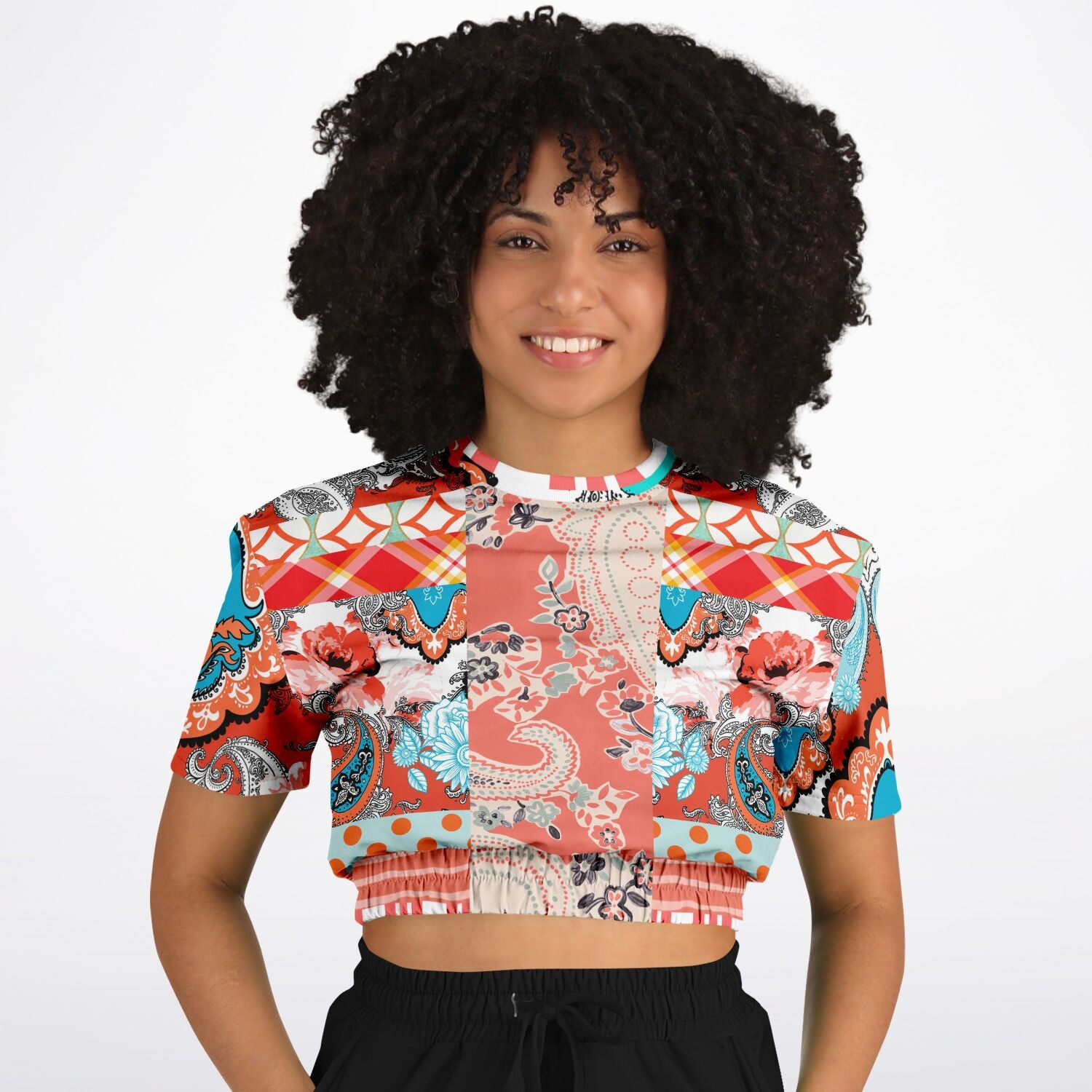 Coral Springs Short Sleeve Cropped Eco-Poly Sweater