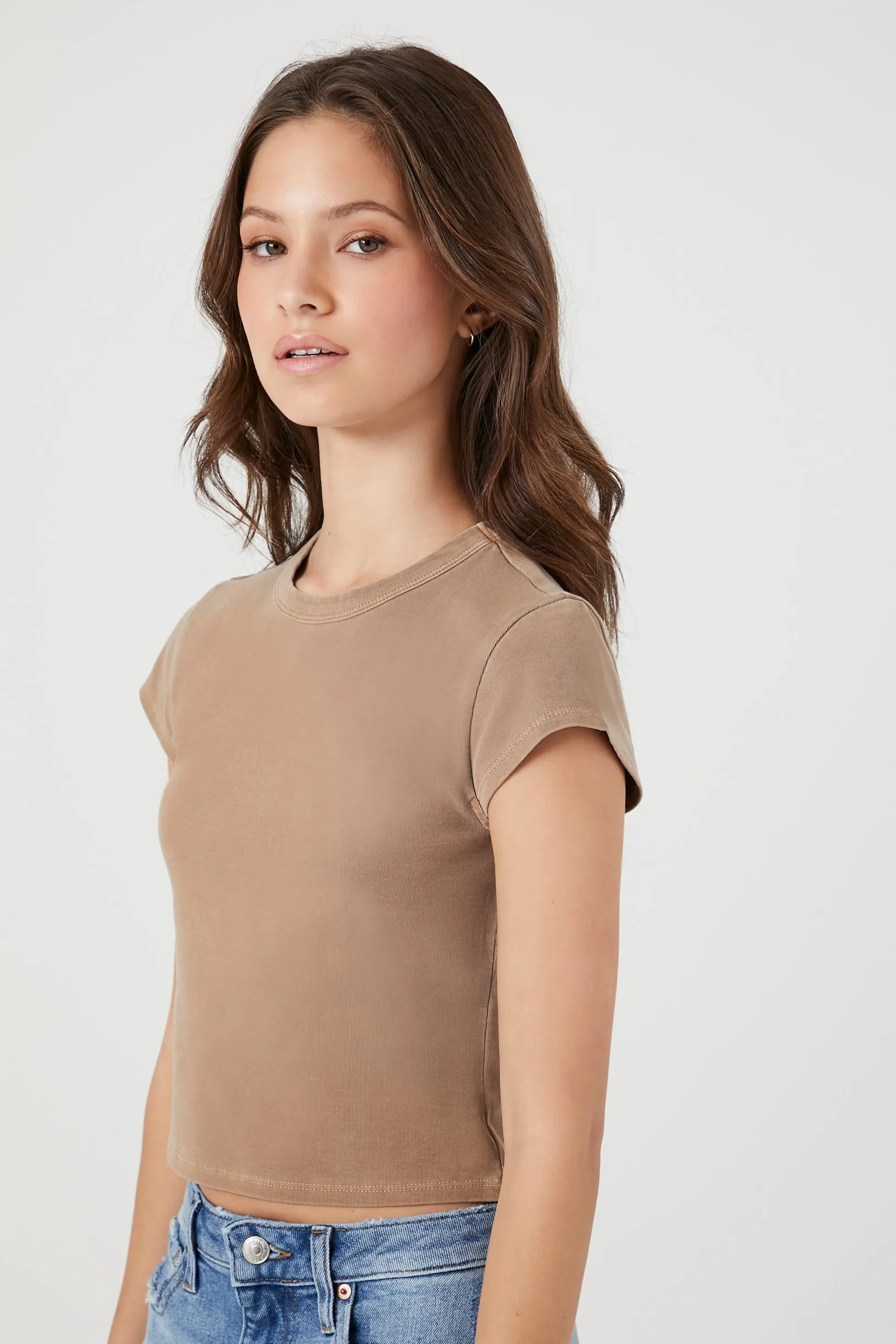 Cotton-Blend Crew Tee