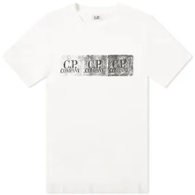 C.P. Company Ombre Stamp Logo T-ShirtGauze White