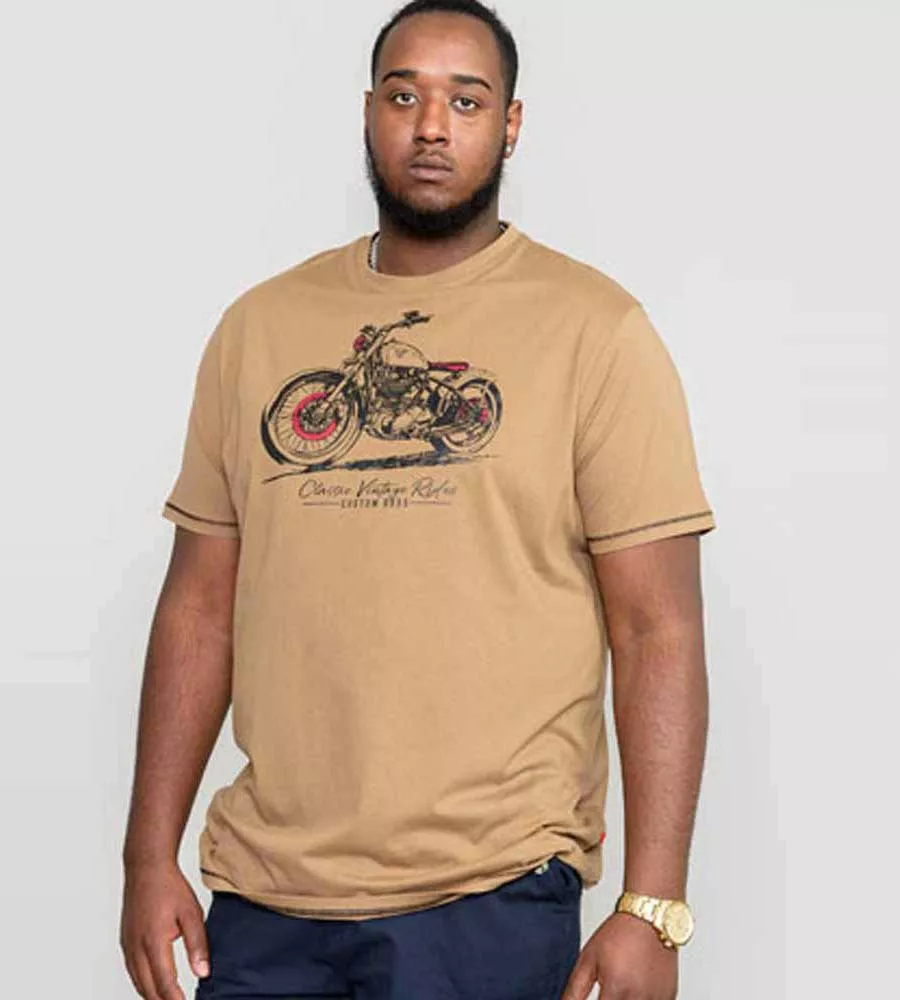 D555 Big Mens Classic Motorbike Printed T-Shirt (RAMSGATE)