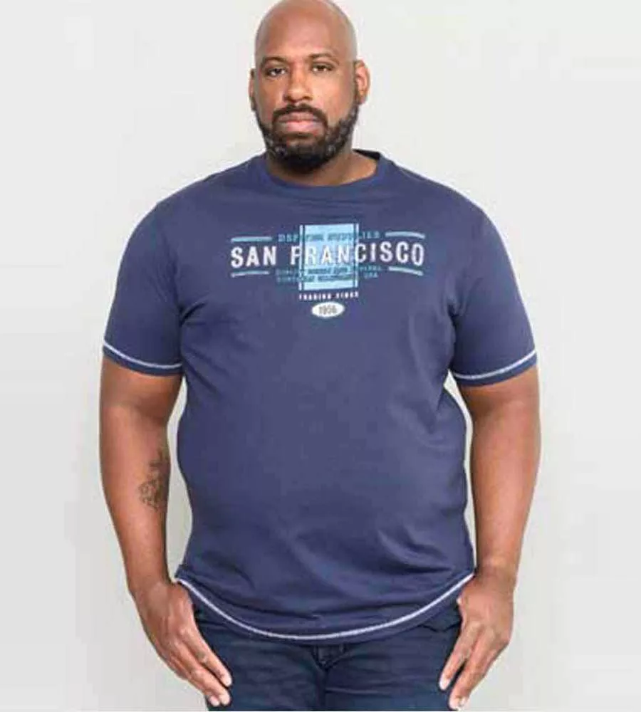 D555 Big Mens San Francisco Printed T-Shirt (WANSTEAD)