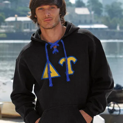 Delta Upsilon Hockey Lace Hoodie - J8830 - TWILL