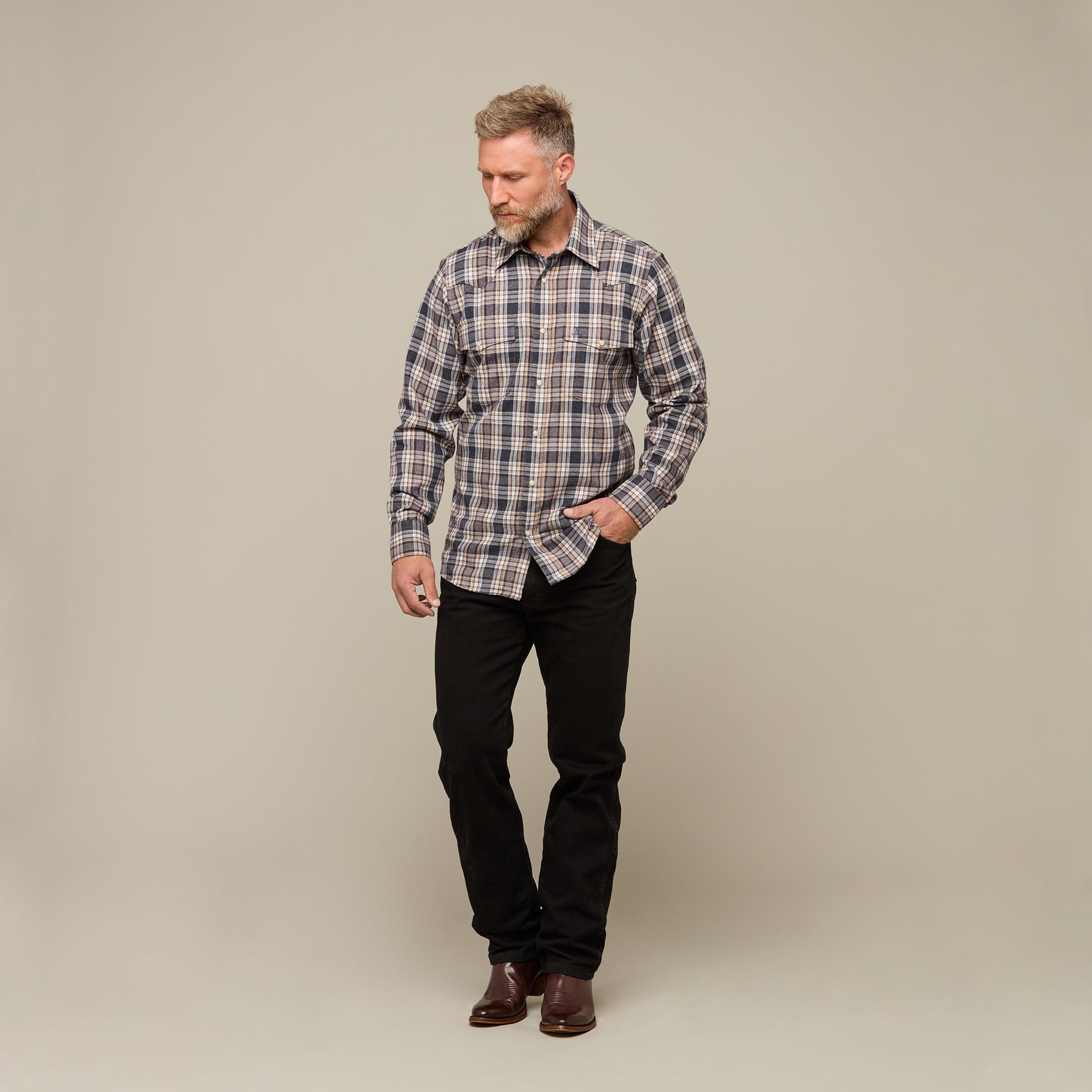 Denver Flannel :: Blue/Brown