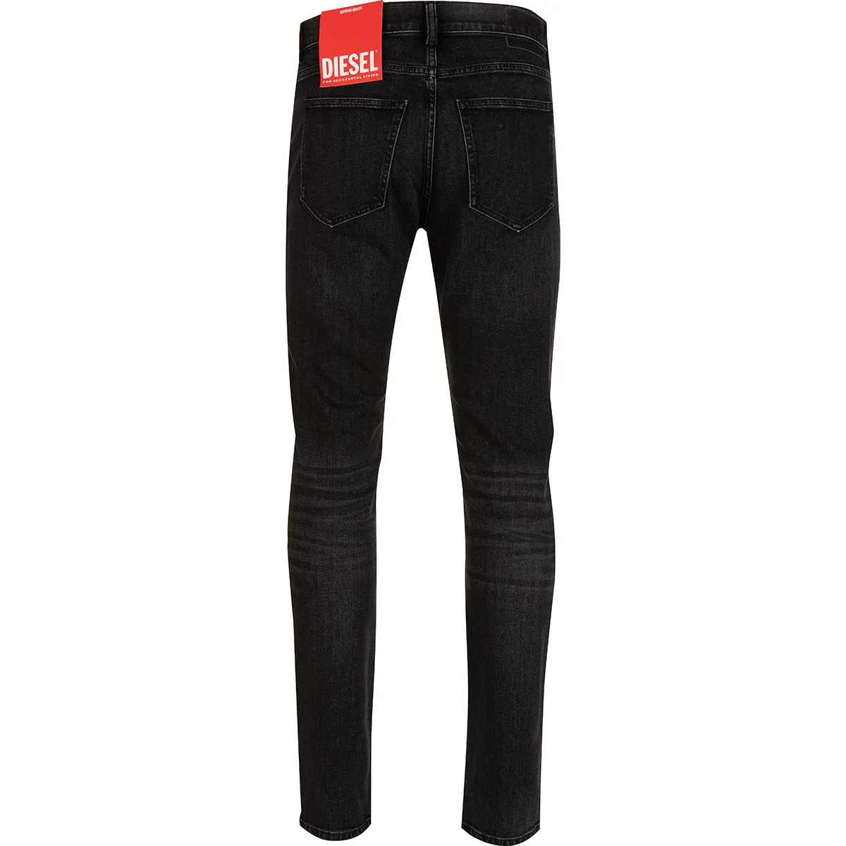 Diesel D-Strukt Logo Embroidered Straight-Leg Jeans