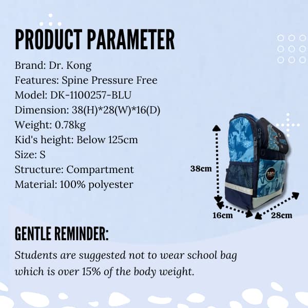 DR.KONG BACKPACKS S SIZE DK-1100257-BLU(RP : $119.90)