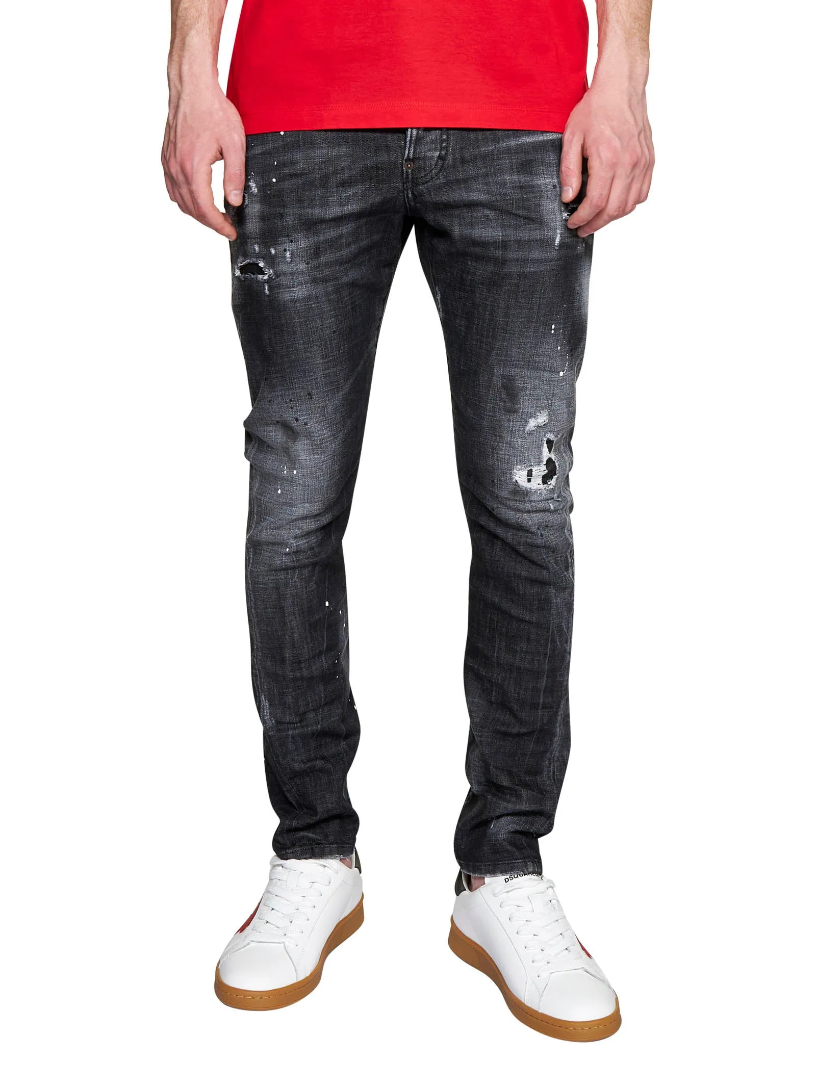 Dsquared2 Distressed Slim-Cut Jeans