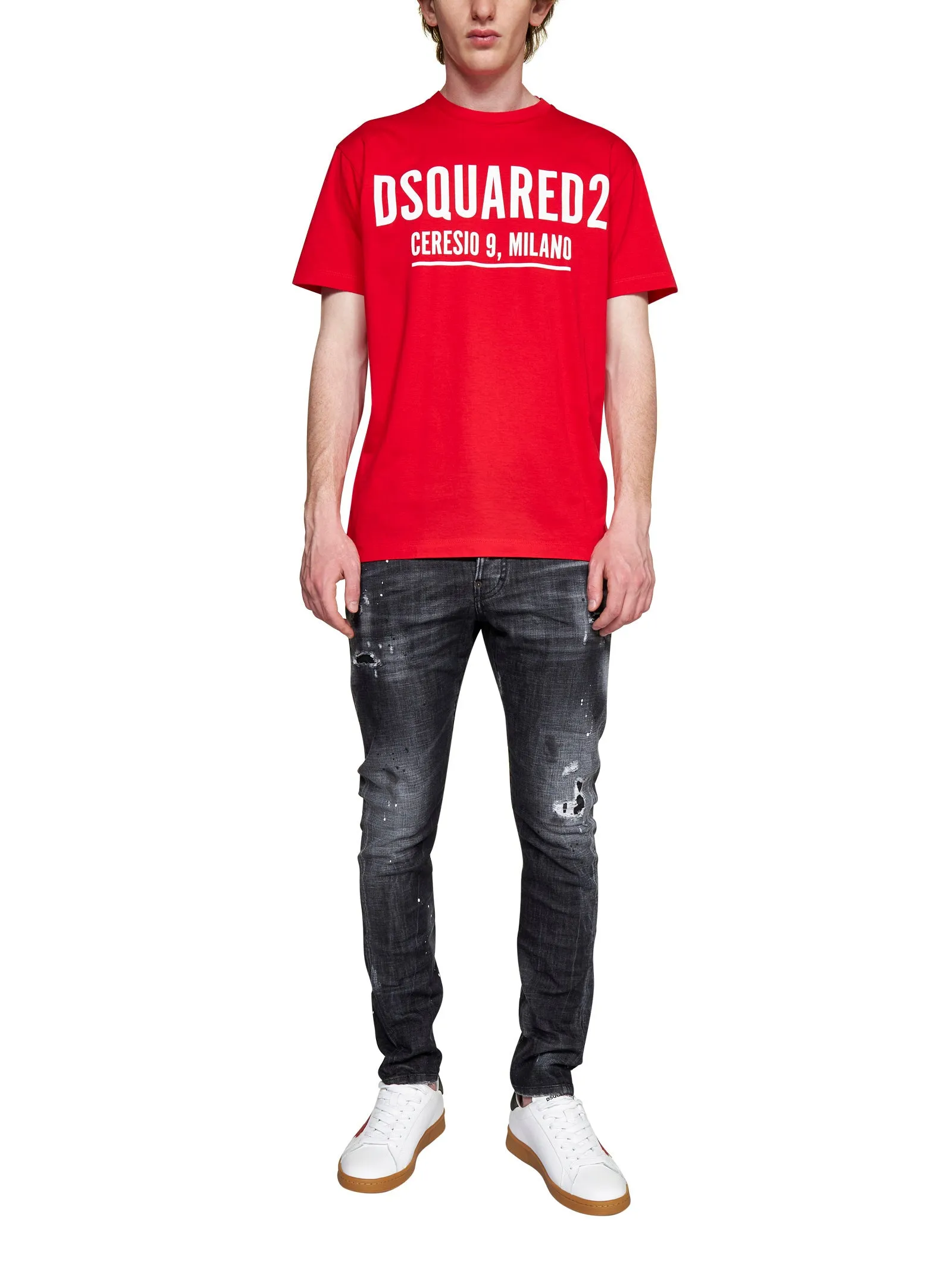 Dsquared2 Distressed Slim-Cut Jeans