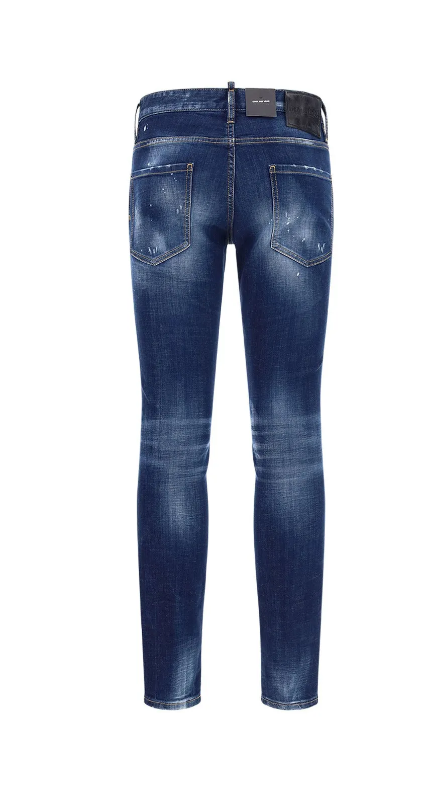 Dsquared2 Logo Printed Distressed Jeans