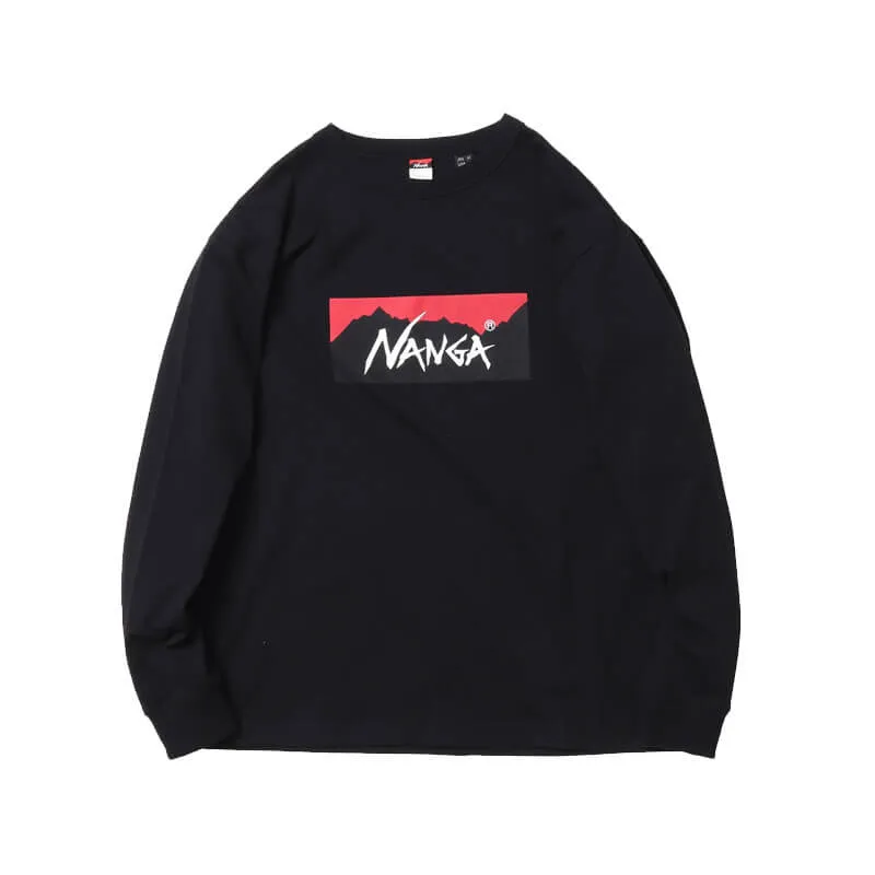 Eco Hybrid Box Logo LS Tee - Black