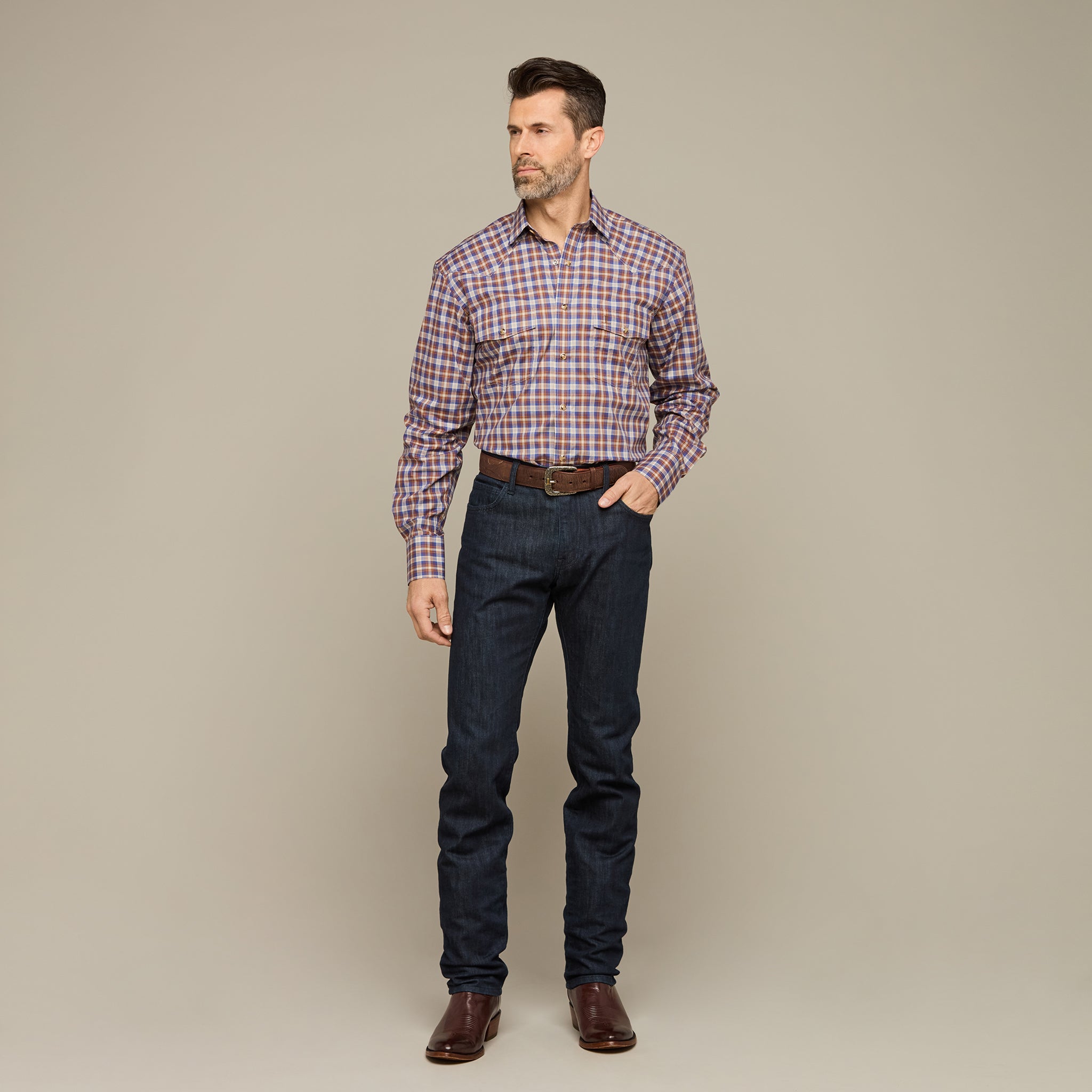 El Paso Plaids :: Blue/Brown Plaid