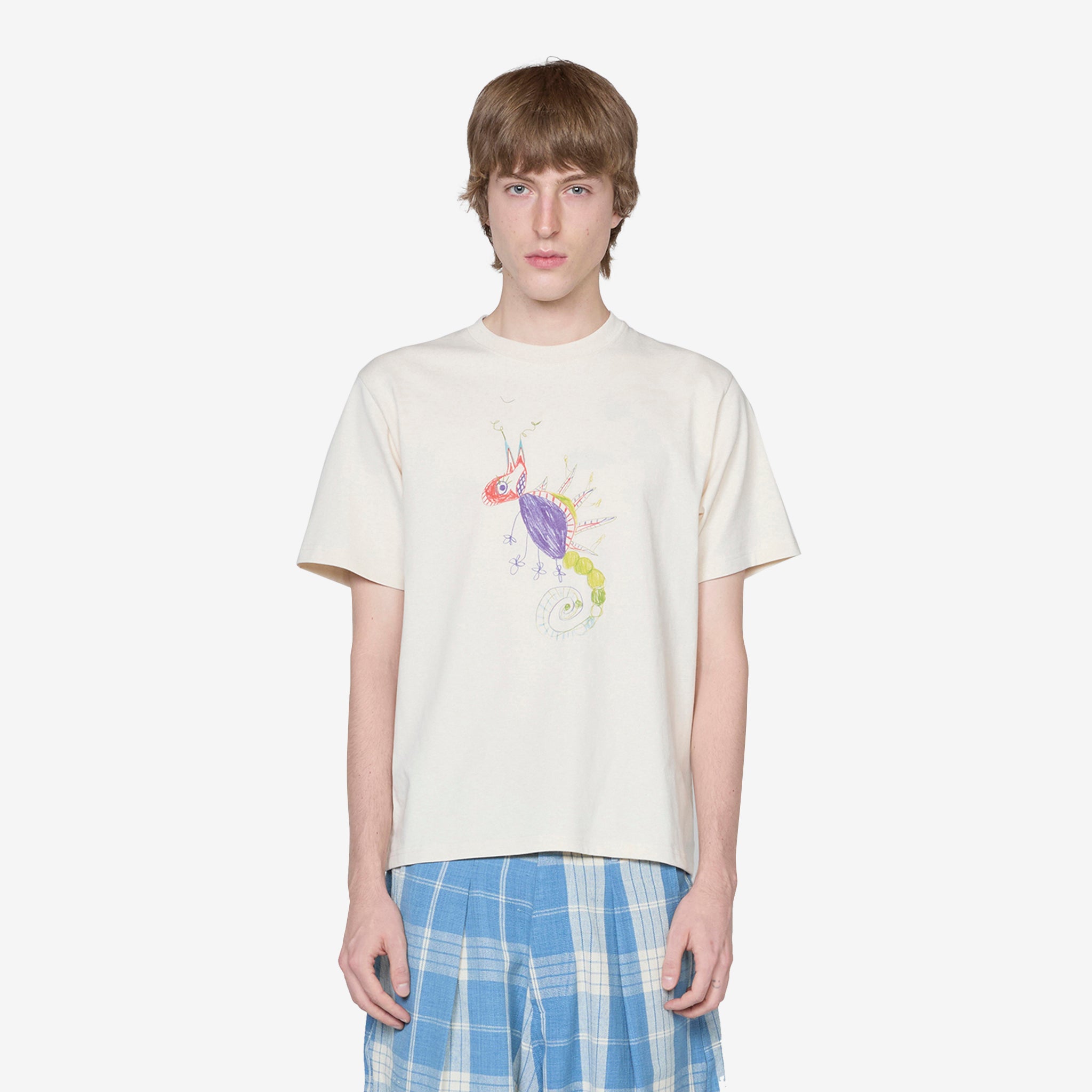 Gentle Short Sleeve T-Shirt Ecru Chameleon