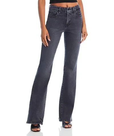 Good American Womens Denim Classic Bootcut Jeans