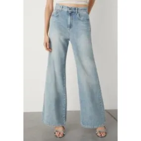 Jeans wide leg donna Azzurro