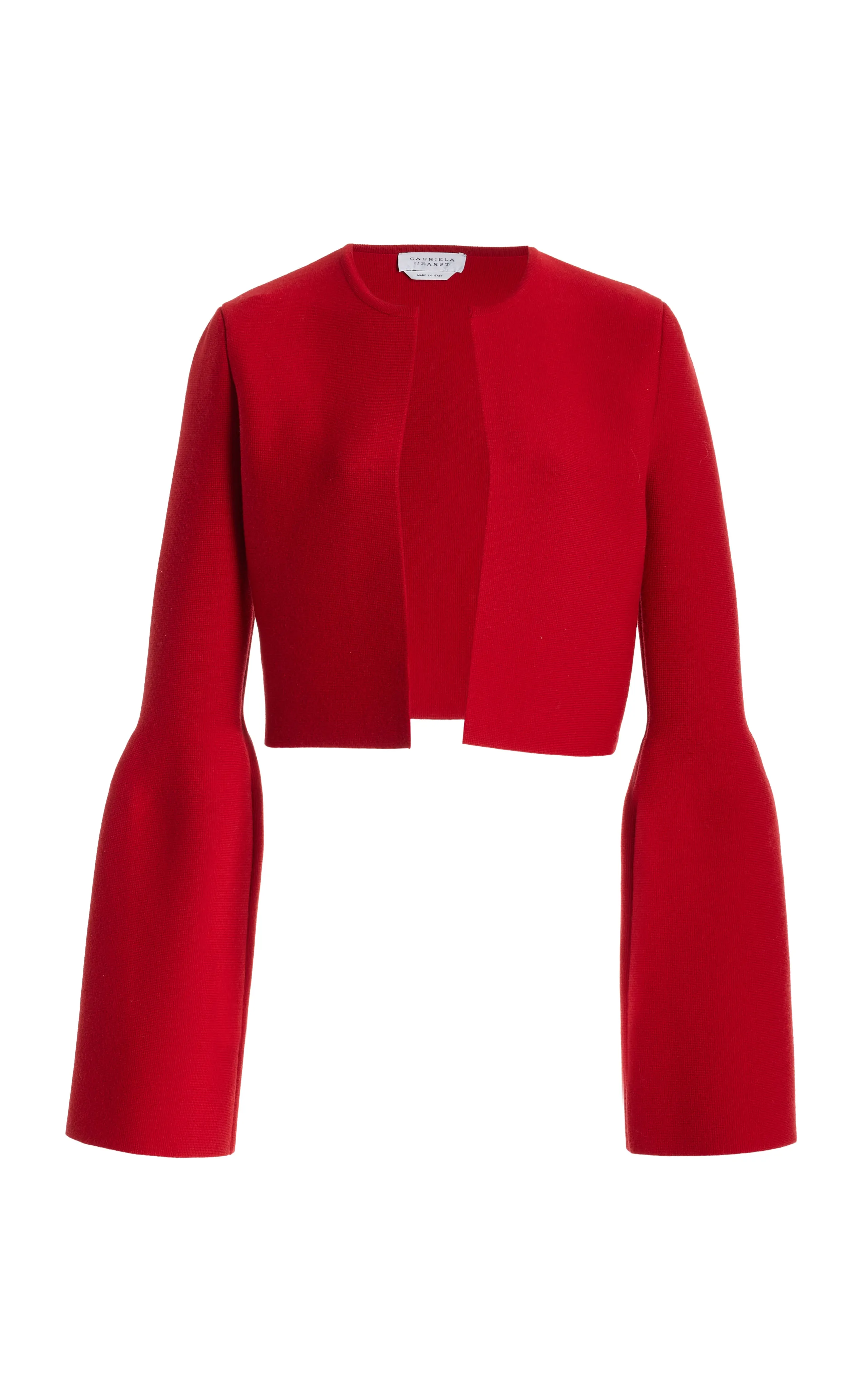 Katlin Knit Jacket in Scarlet Red Merino Wool