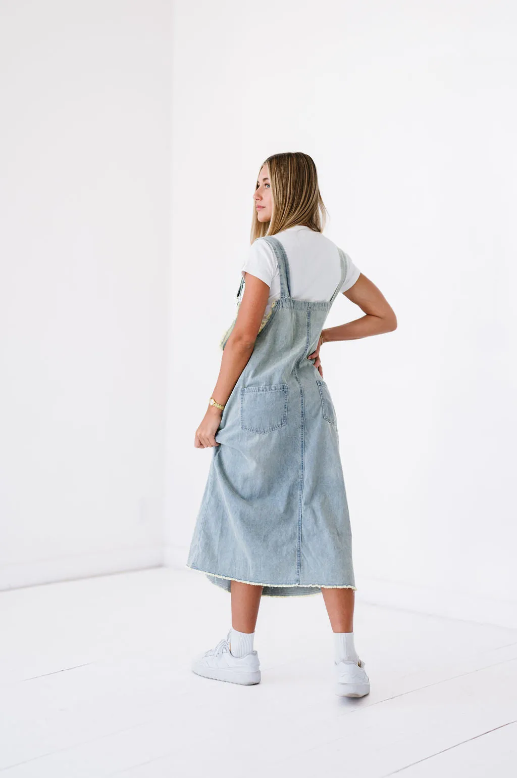 Kristin Denim Overall Dress