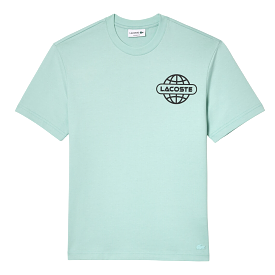 Lacoste Unisex Printed Heavy Cotton Jersey T-Shirt (Mint)