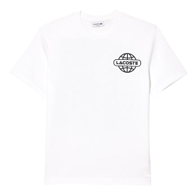 Lacoste Unisex Printed Heavy Cotton Jersey T-Shirt (White)