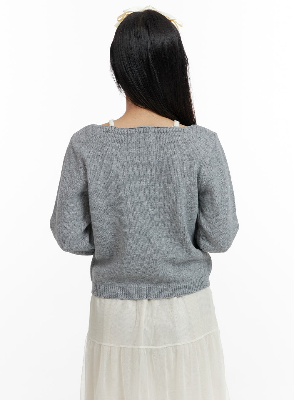 Layered V-Neck Knit Sweater OF419