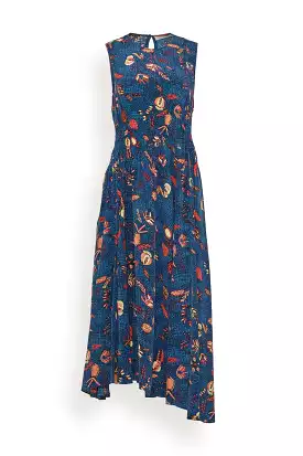 Luca Dress in Blue Dahlia