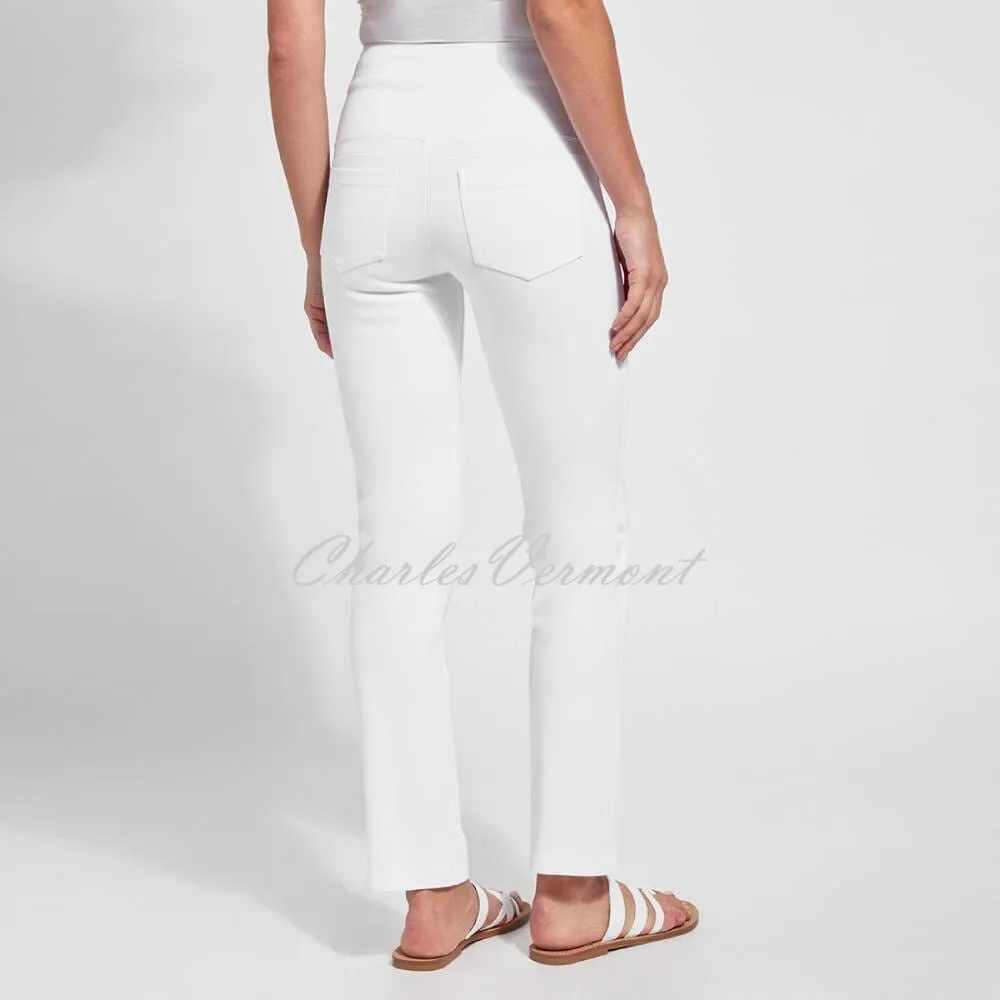 Lysse Straight Leg Denim Jean with Back Pockets – Style 6176 (White)