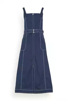 Manson Sleeveless Midi Dress in Midnight