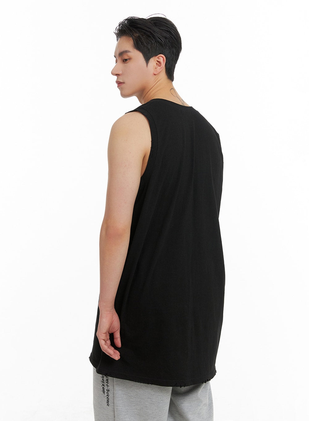 Men's Basic Cotton Sleeveless Tee IA401