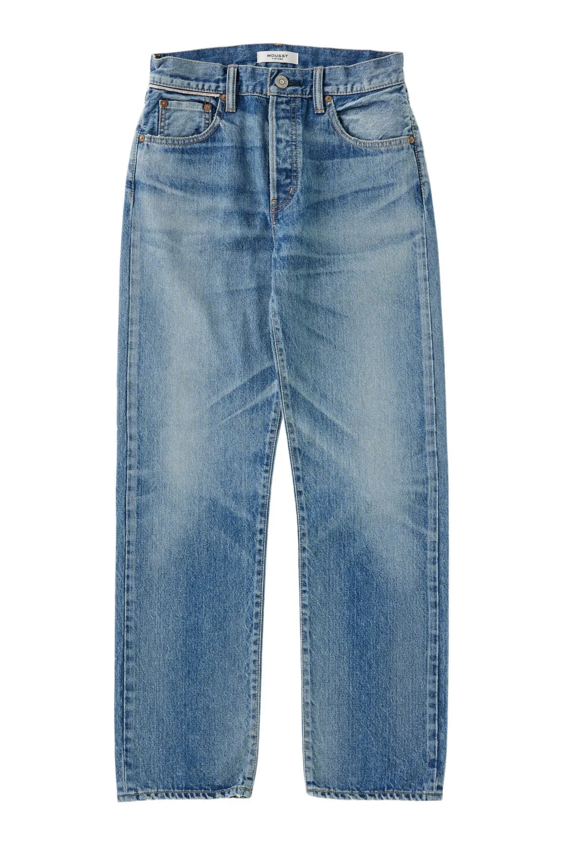 Moussy Denim Graceland Straight Leg Jeans in Light Blue