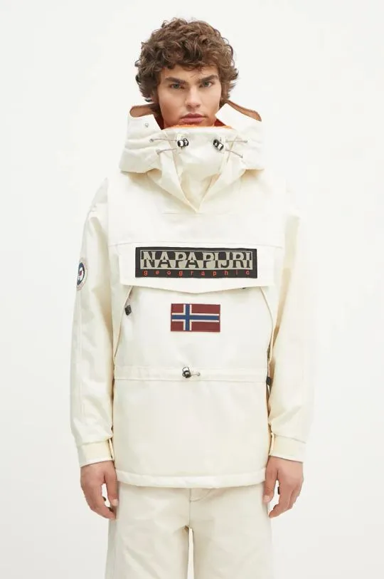 Napapijri jacket Skidoo 1990 men's beige color NP0A4IK5N1L1