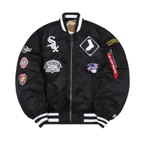 New Era Mens MLB Chicago White Sox Alpha Industries MA-1 Bomber Jacket X29961BN00-13026020 Navy