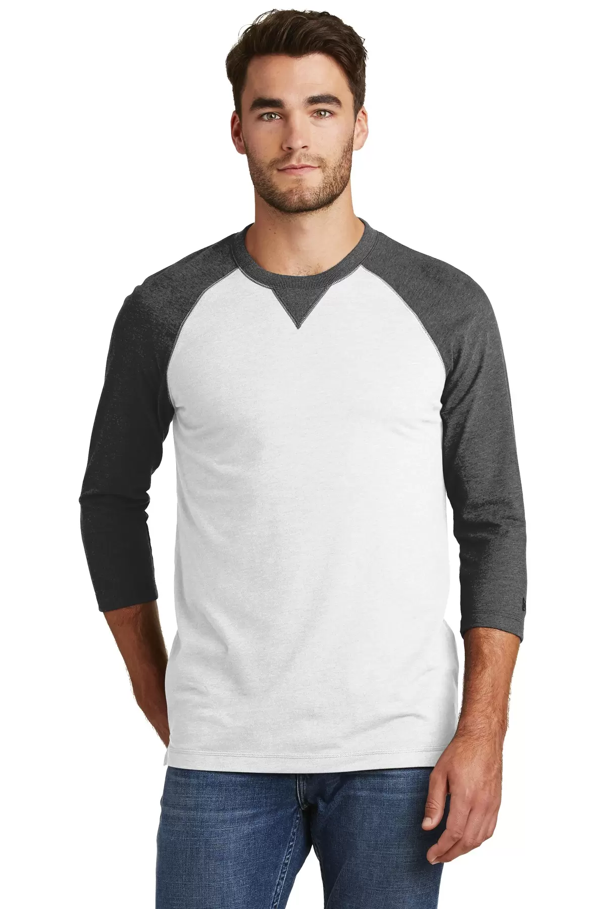 New Era NEA121     Sueded Cotton Blend 3/4-Sleeve Baseball Raglan Tee SKU: NEA121