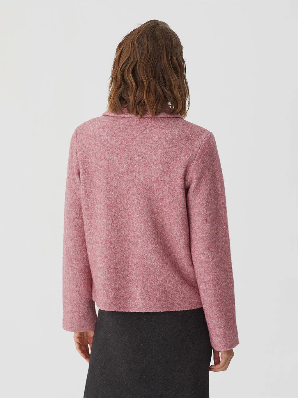 Nice Things Boiled Wool Jacket Pink