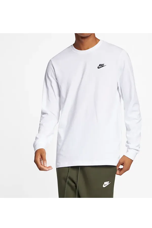 Nike L/S Cotton Tee White