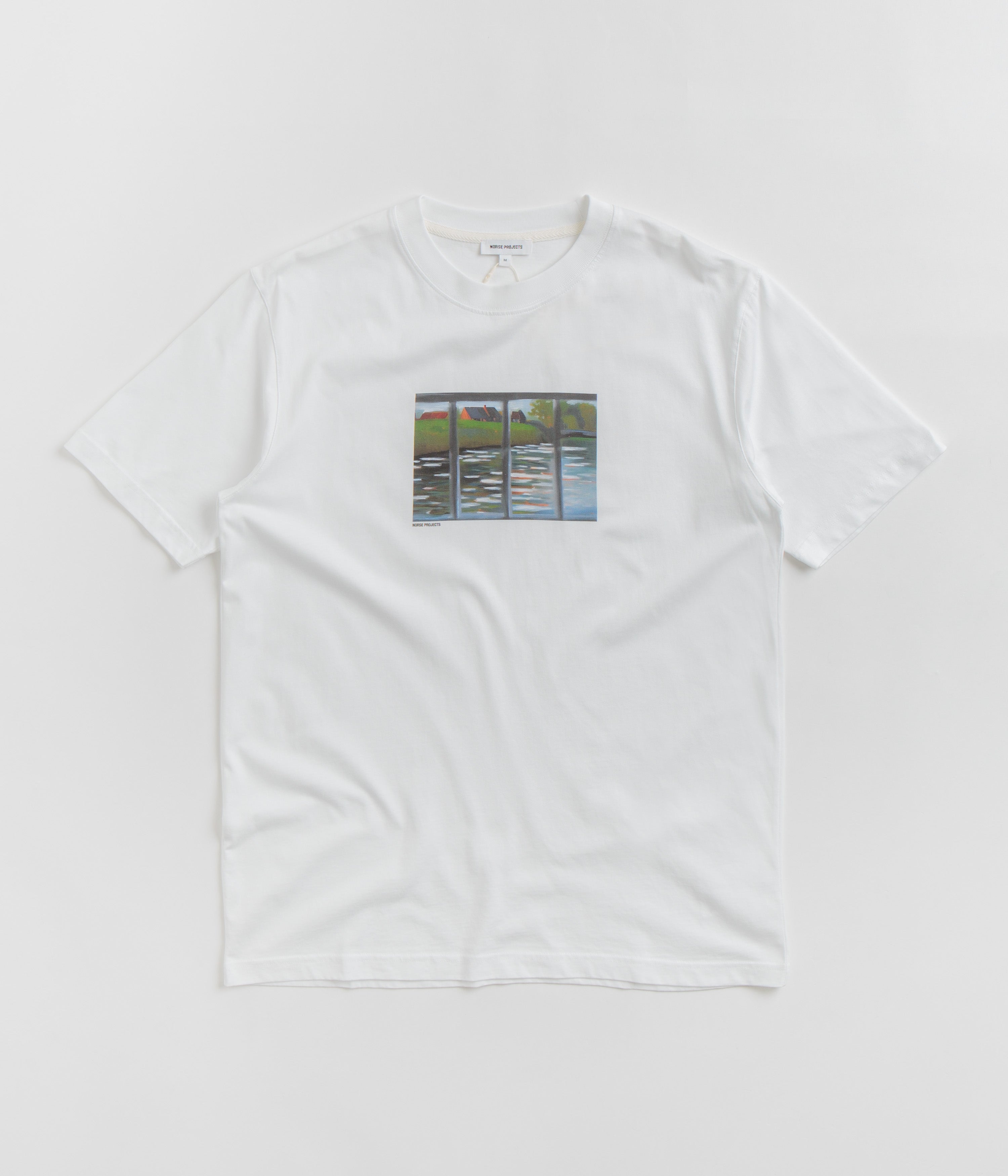 Norse Projects Johannes Organic Canal Print T-Shirt - White