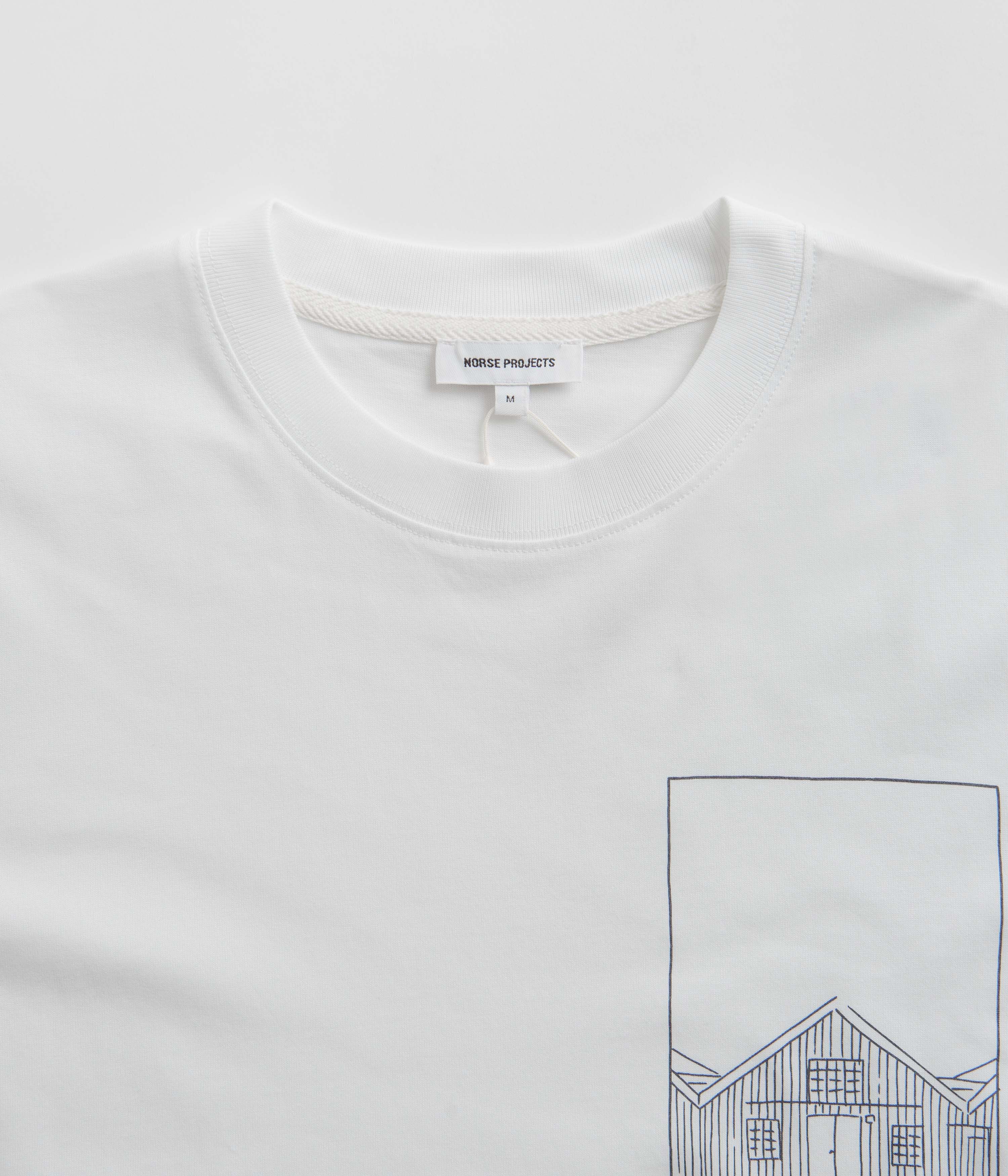 Norse Projects Johannes Organic Kanonbadsvej Print T-Shirt - White