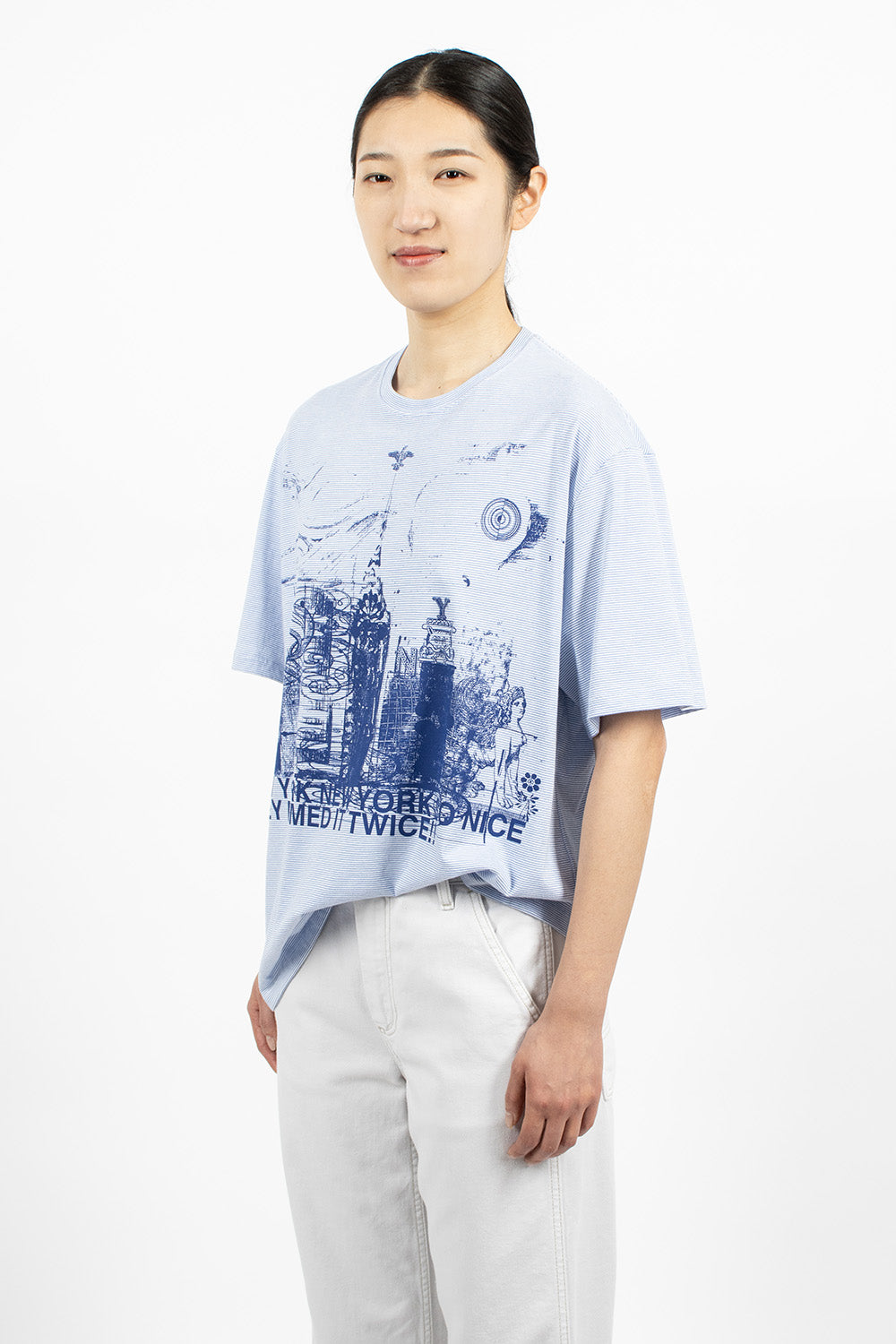 NY Big T-Shirt Blue/White Stripe