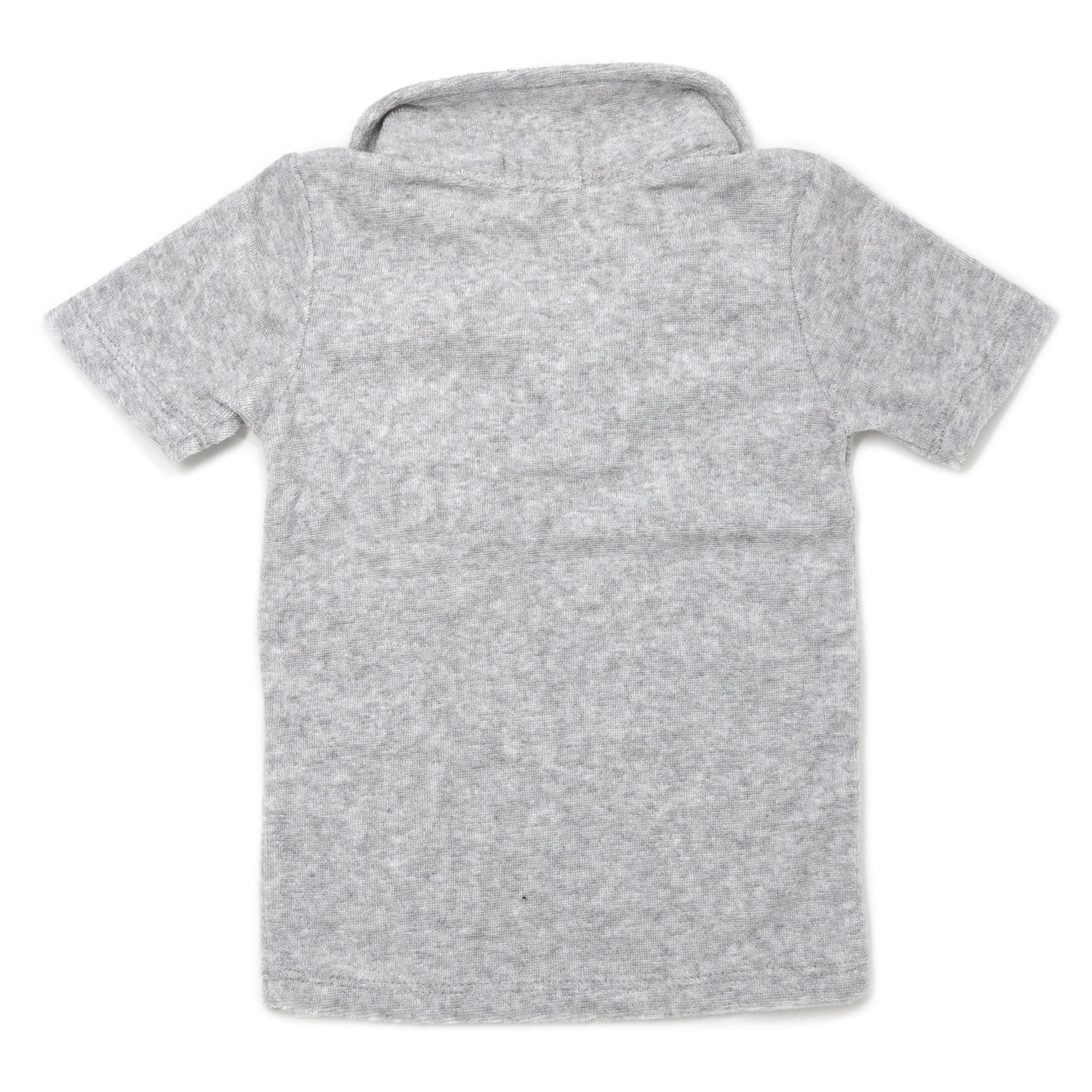 oh baby! Cotton Terry Polo Shirt - Heather Grey